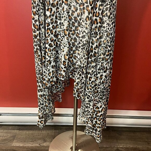 SHARAGANO Women's Black/Brown Print Assymetrical Dress - Size 20W - NWT $138 - Picture 5 of 6